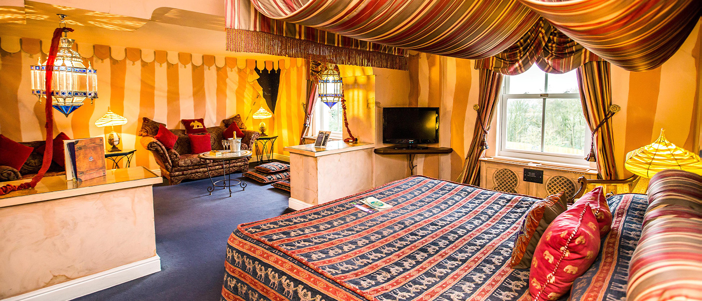Arabian Nights themed room at the Alton Resort Hotel