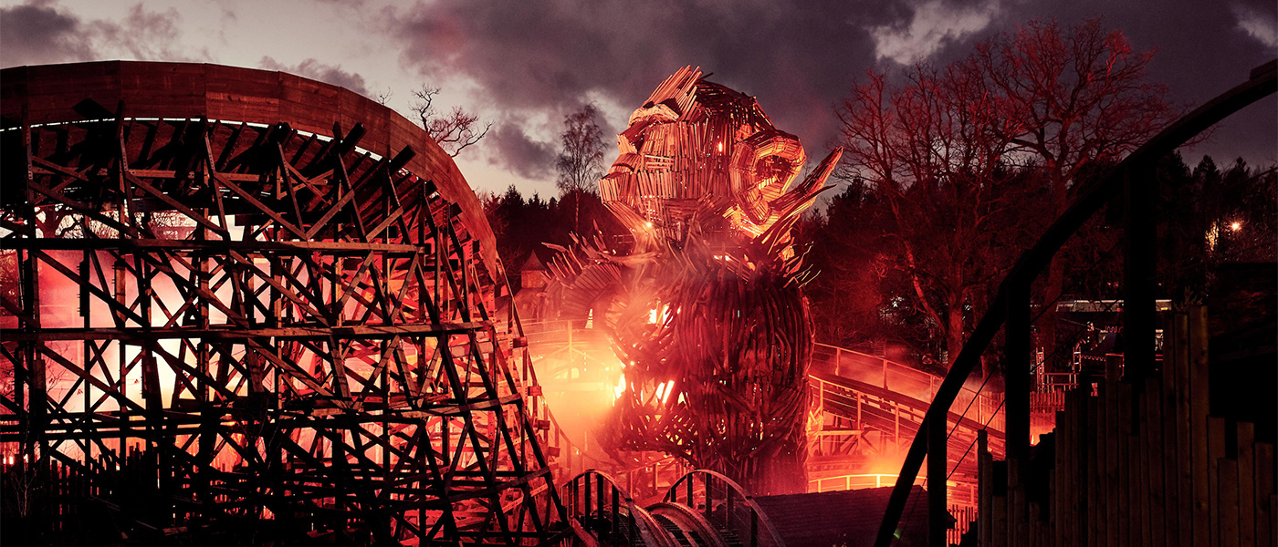 Wicker man rollercoaster at the Alton Towers Resort