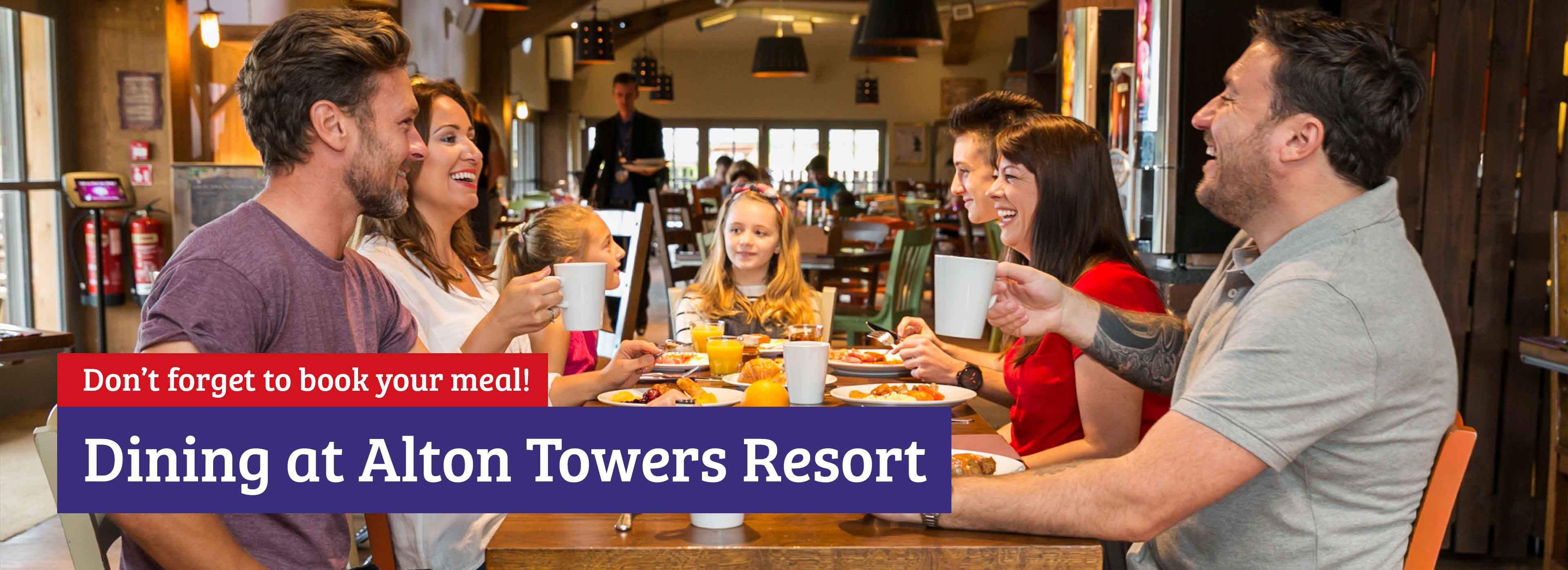 Choose your restaurant and book your meals for your short break at Alton Towers Resort